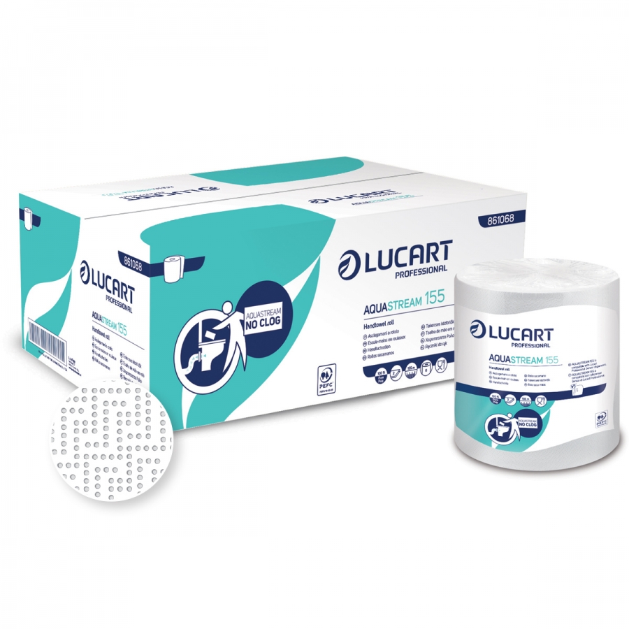 ZPAPER - Confezione Da 6 Rotoli Di Asciugamani Autocut A 2 Veli, 150 Metri Cadauno, Alta Resistenza A Umido, Non Perforati, Per Dispenser Automatico - Diametro Rotolo 19 Cm, Anima 39 Mm - In Pura Cellulosa