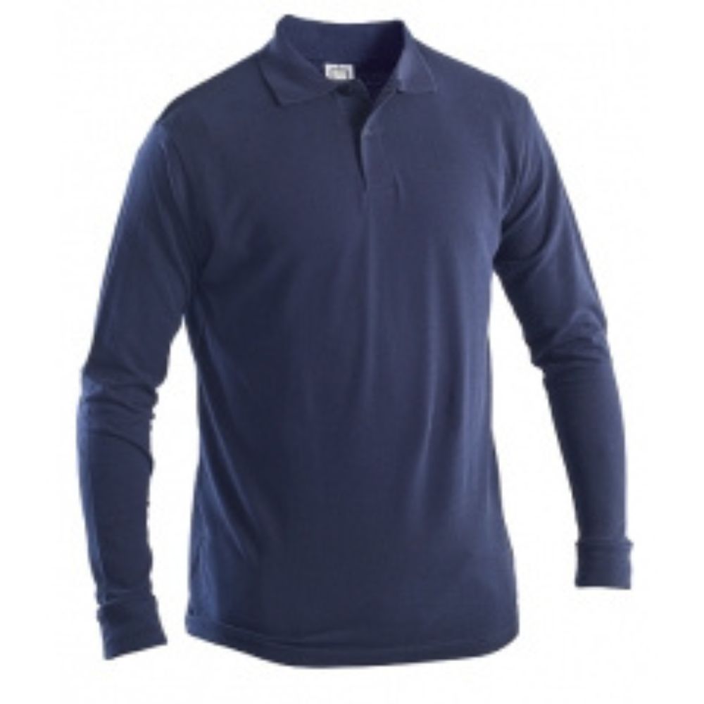 RAGMAN Maglia Uomo A Maniche Lunghe Con Colletto Alto - Jersey Di Cotone, Blu Notte, Taglia M